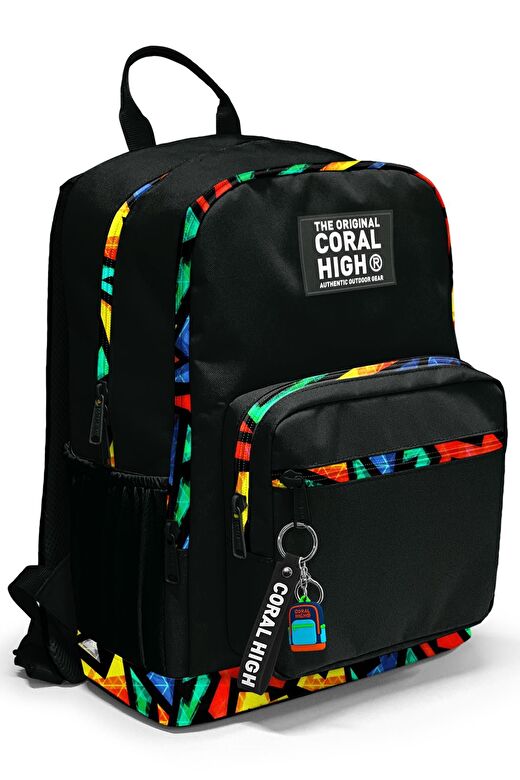 Coral High Dört Bölmeli Siyah Grafiti Ortaokul Çantası - Erkek Çocuk 4