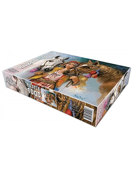 Star Puzzle 1000 Parça Köylü Kızı ve Atları Puzzle 3
