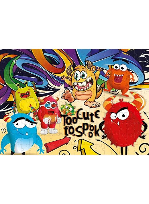 Star Puzzle 200 Parçalık Çocuk Puzzle/Yapboz - Minik Canavarlar 2