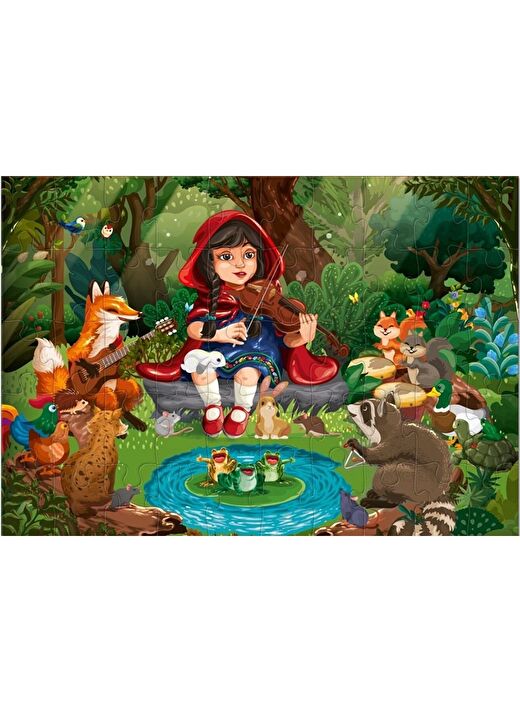 Star Puzzle 2x50 Parça Çocuk Puzzle - Ormandaki Kız 3
