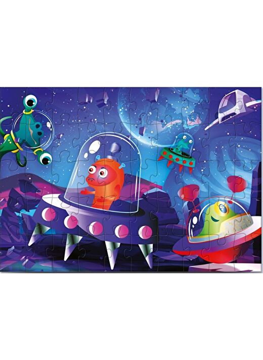 Star Puzzle 50 Parça Uzay Canlıları Çocuk Puzzle 2