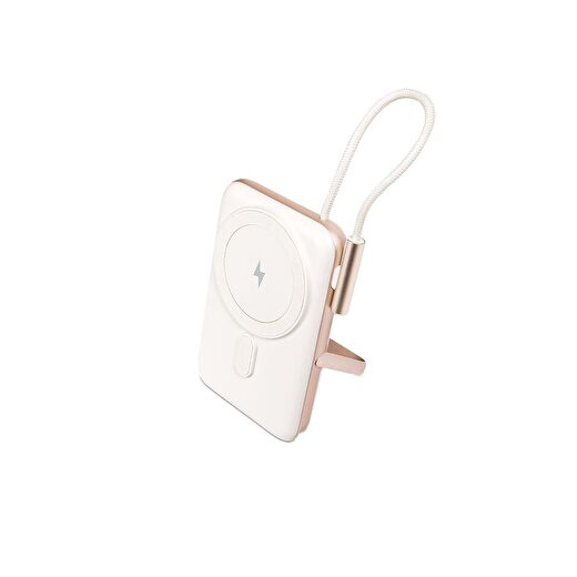 ttec ReCharger Pro M LCD 10.000mAh MagSafe Uyumlu PD 20W USB-C Dahili Kablolu Stantlı Taşınabilir Hı 1