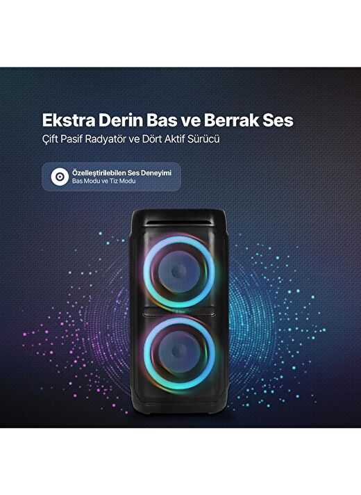 ttec Carnival 100W Taşınabilir Kablosuz Bluetooth Parti Hoparlörü 2