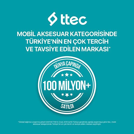 ttec SmartCharger Quattro GaN 65W PD Seyahat Hızlı Şarj Aleti USB-C + 3 USB-A 2