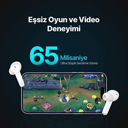 ttec AirBeat Play TWS Bluetooth 5.0-Oyun Modu-4 Mikrofon-ENC Gürültü Engellemeli Kablosuz Kulaklık 3