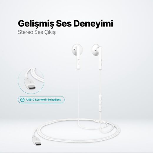ttec Rio 2 USB-C Stereo Mikrofonlu Kulakiçi Kulaklık 4