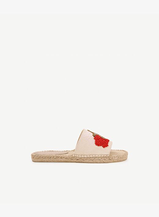 Boncuk İşlemeli Espadril Terlik 1