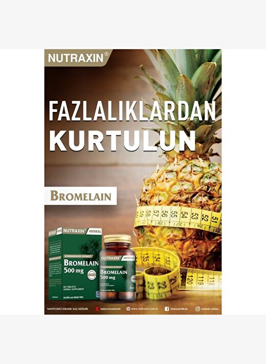 Nutraxin Bromelain 60 Kapsül 1