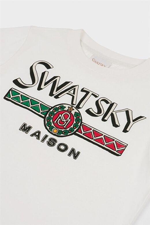 Swatsky Erkek Çocuk Kırık Beyaz T-Shirt 2