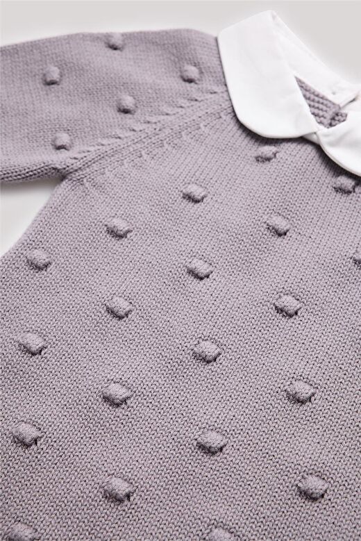 Layette Erkek Bebek Gri Tulum 3