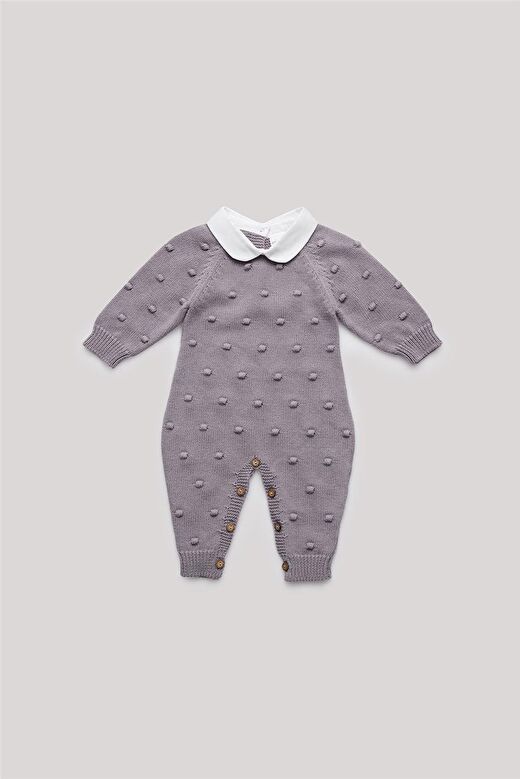 Layette Erkek Bebek Gri Tulum 2