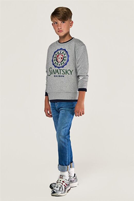 Swatsky Erkek Çocuk Gri Melanj Sweatshirt 1