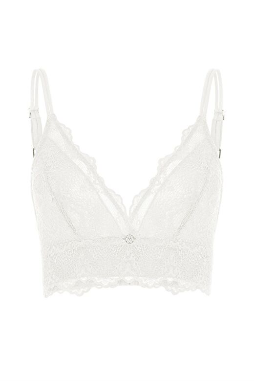 FLAME DERİN DEKOLTELİ BRALET EKRU 1