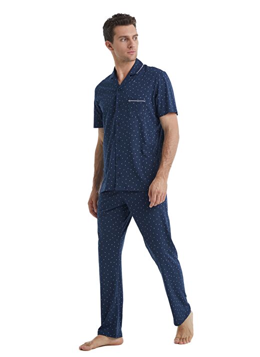 Erkek Pijama Takımı 40461 - Lacivert 3