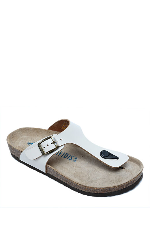 K8871DK Kifidis Soft Step Kadın Parmak Arası Deri Mantar Terlik 36-41 3