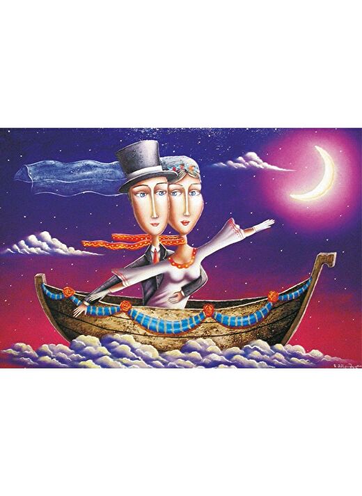Gold Puzzle 1000 Parça Mutluluğa Yelken Açtık Puzzle 1
