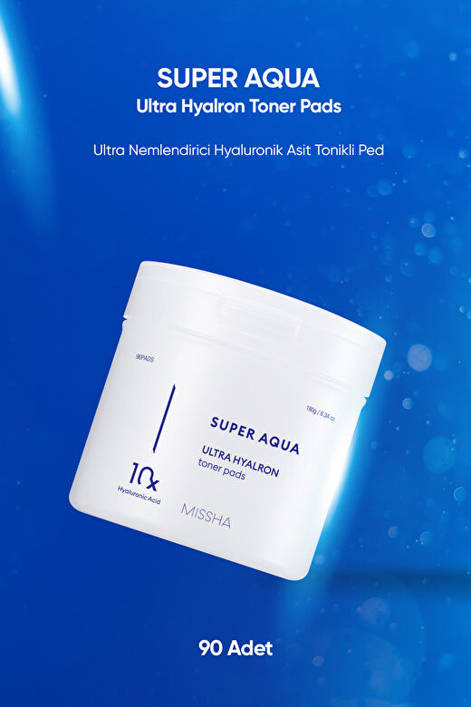 10 Farklı Hyalüronik Asit Kompleksi İçeren Arındırıcı Tonik Pad Super Aqua Ultra Hyalron Toner Pads 1