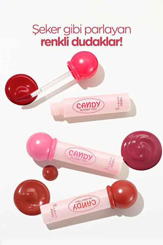 Kalıcı Renkleriyle Şeker Gibi Parlayan Nemlendiren Tint A'PIEU The Pure Candy Tint (No.01 Cherry) 4