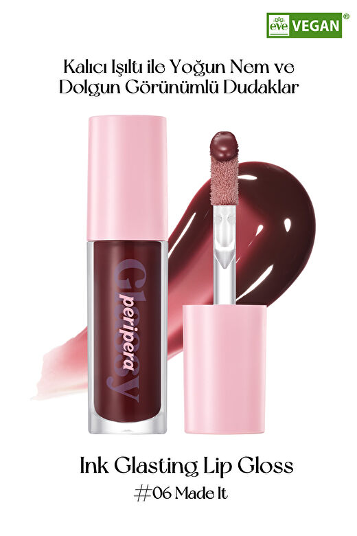 Dudaklara Dolgun, Pürüzsüz Işıltı Sunan Gloss Peripera Ink Glasting Lip Gloss (6 Made it) 2