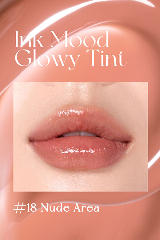 Ultra Kalıcı Parlak Bitişli Tint Peripera Ink Mood Glowy Tint (18 Nude Area) (Honey K-Ookie) 2