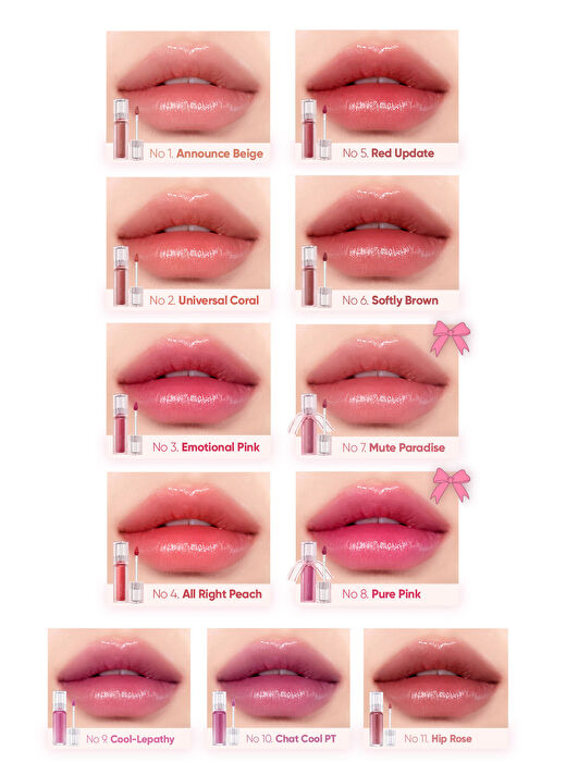 Doğal Tonlarda, Uzun Süre Kalıcı, Işıltılı Tint PERIPERA Water Bare Tint (11 Hip Rose) (Hip Gray) 4