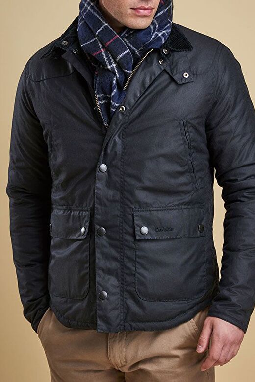 Barbour Unisex Tartan Yün Atkı (%100 Lambswool) NY11 Navy-Red 2