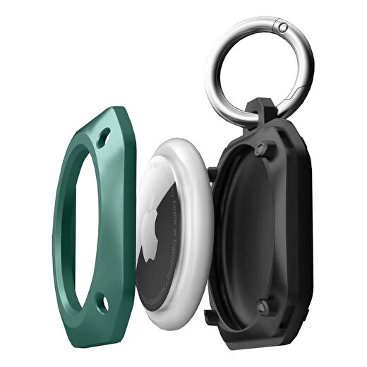 Buff TagSafe ProShield Taşınabilir Anahtarlık AirTag Kılıf Green 2
