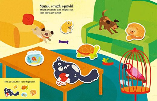 Felt Stickers - Animals Play Scene Book 3