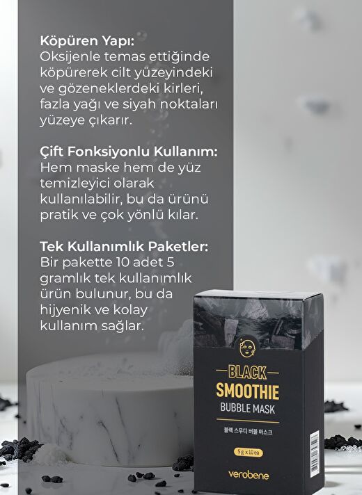 Detoks Etkili Siyah Köpüren Maske (Şase) 1g 4
