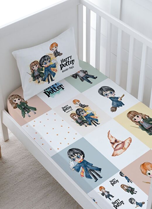 Bebek Boy Lastikli Çarşaf Seti - Cartoon Serisi - Harry Potter Patchwork 4