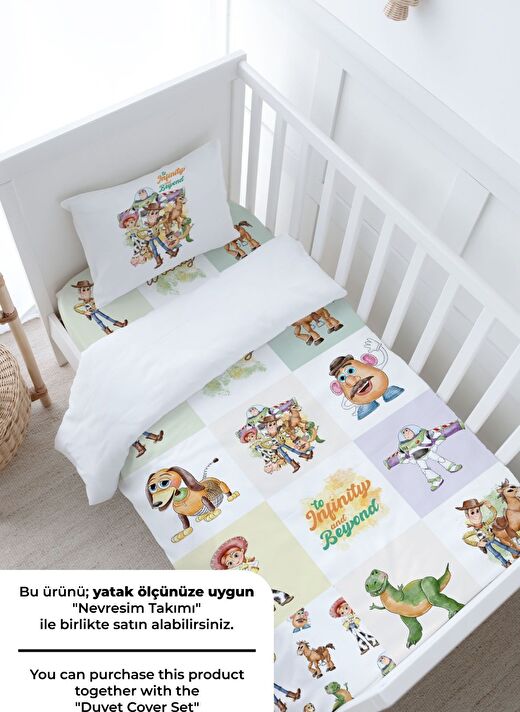 Bebek Boy Lastikli Çarşaf Seti - Cartoon Serisi - Toy Story Patchwork 3