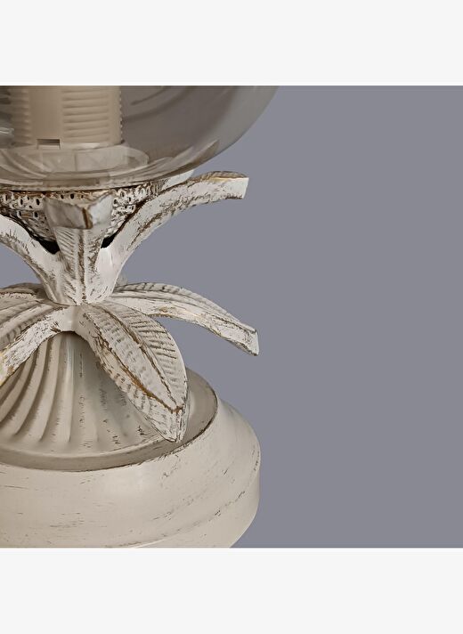 Tolde Beyaz Eskitme Minimal Masa Lambası 3