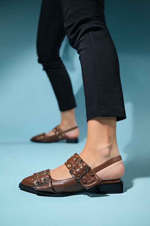 Luvi Shoes Kahverengi Kadın Sandalet 25-001 2