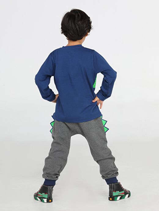 Hello Timsah Tırtırlı Baggy Pantolon + T-shirt Takım 2