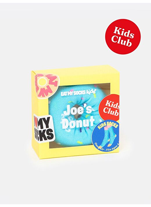 Eat My Socks - Çocuk Joe Donut Mavi Çorap 1