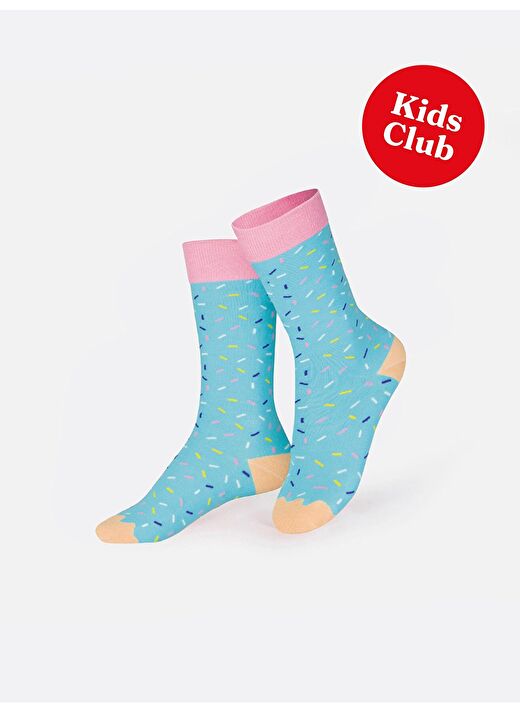 Eat My Socks - Çocuk Joe Donut Mavi Çorap 2