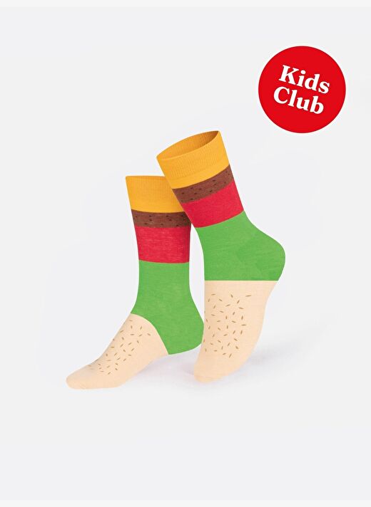 Eat My Socks - Çocuk Cheeseburger Çorap 2