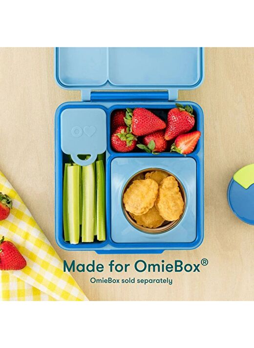 OmieBox Bento Kutusu İç Bölme Kapları 2li Kırmızı ve Sarı 4