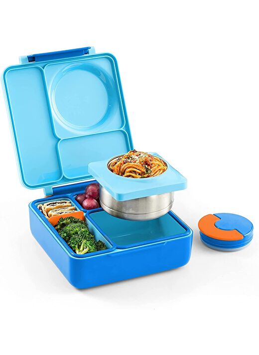 OmieBox - Isı Yalıtımlı Mavi Bento Yemek Kutusu 1