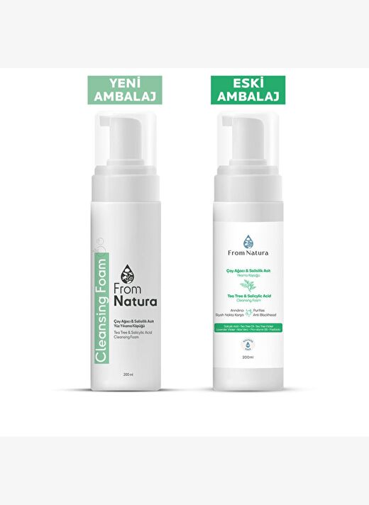 From Natura Çay Ağacı ve Salisilik Asit Yıkama Köpüğü 200 ml 3
