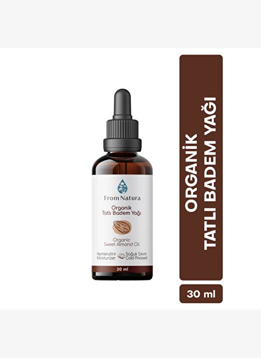 From Natura Organik Soğuk Sıkım Tatlı Badem Yağı 30 ml 3
