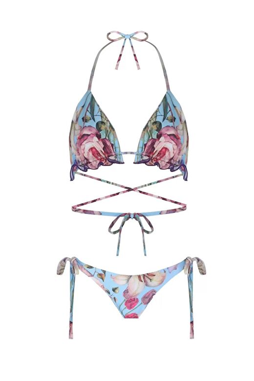 Triangle Blu Bikini Set 1