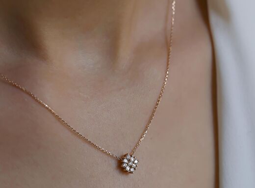 0,16 ct Tasarım Pırlanta Kolye 2