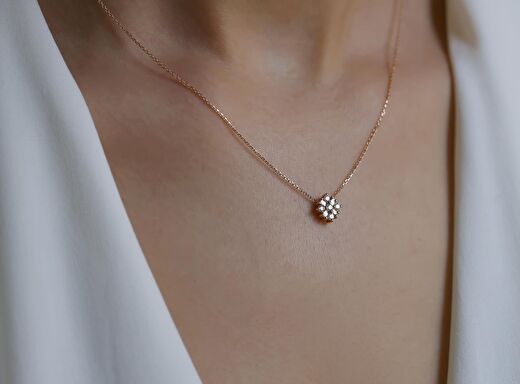 0,16 ct Tasarım Pırlanta Kolye 3