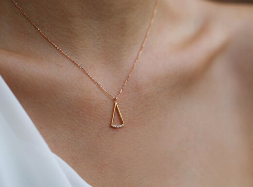 0,05 ct Minimal Pırlanta Kolye 2