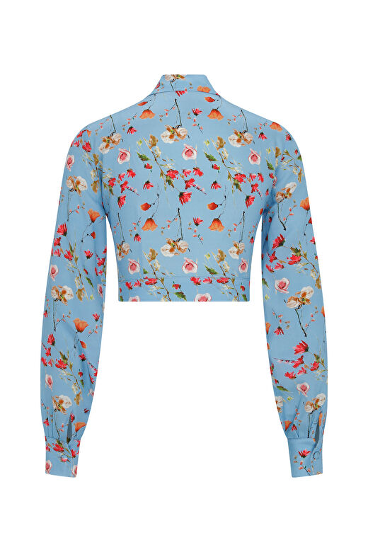 Floral Ön Pat Detaylı Gömlek 2