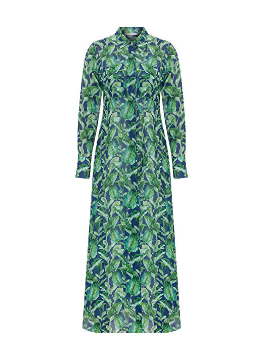 Green Leaf Uzun Cotton Vual Gömlek 1