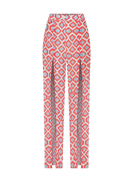 Ön Yırtmaç Detaylı Coral Marine Pantolon 1