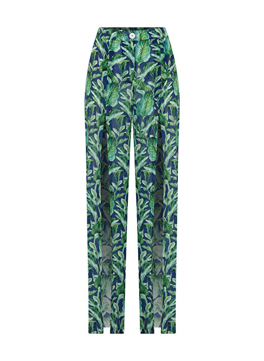 Ön Yırtmaç Detaylı Green Leaf Pantolon 1