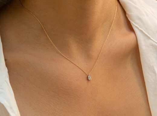 0,12CT Minimal Pırlanta Kolye 2